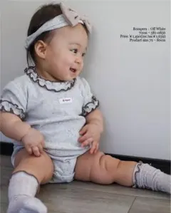 アンドミニョン　バースデー　新作　＆mignon ロンパース　80cm