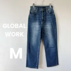 GLOBAL WORK WIDE STRAIGHT デニム【M】ワイドストレート