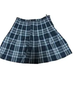 EAST BOY プリーツスカート ネイビー系チェック