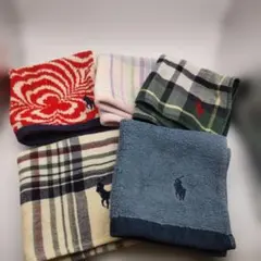 ◆4060 ラルフローレン　ハンカチ5点セット