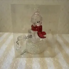 クリスマス　スノーマン ガラス製 置物 インテリア