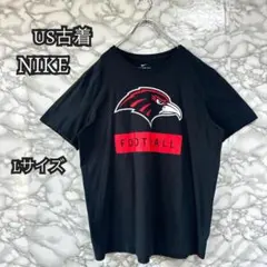 古着 ナイキ NIKE フットボールロゴ Tシャツ Lサイズ 海外古着 ブラック