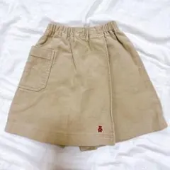 120 f dash ファミリア　ベージュ　キュロットスカート