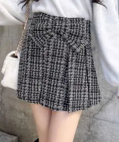 INGNI Frontリボンツイードプリーツスカパン