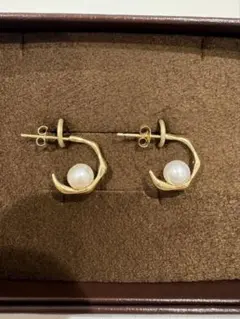 agete K10 淡水パールピアス