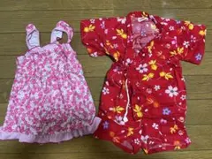80cm 水着　甚平　女の子　セット