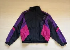 ろ*ん様 adidas ジップアップジャケット 黒/紫/ピンク