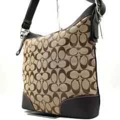 美品 COACH 233 コーチ ショルダバッグ 2way 肩掛け シグネチャー