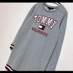 TOMMY HILFIGER スウェット ロング丈 チュニック でかロゴ Sのサムネイル