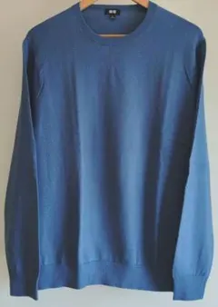美品！【UNIQLO クルーネック セーター XL ブルー】
