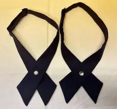 クロスタイ　リボン　ネクタイ ショートタイ 制服　2個セット　1622