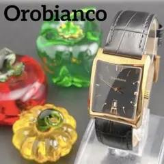 【希少・美品】オロビアンコ パンダ タンク ブラック クォーツ メンズ腕時計