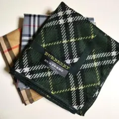 BURBERRY チェック柄ハンカチ3枚セット