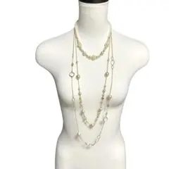 【美品】3連パールネックレス 2連アレンジ可 結婚式 発表会 パーティー用