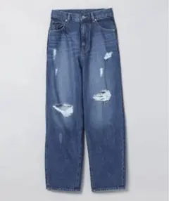 JEANASIS ジーナシス　クラッシュデニム　ダメージ　ハイウエストパンツ　S