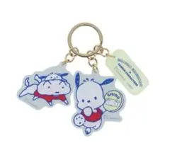 クレヨンしんちゃん×サンリオ 3連キーホルダー はぴだんぶい シロ×ポチャッコ