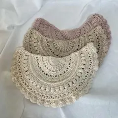 【即発送】ベビースタイ【くすみピンク】つけ襟 新生児 ハンドメイド