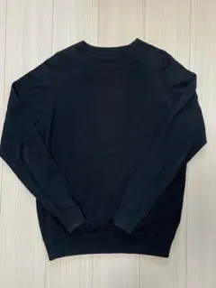 SUIT SELECT 長袖ニット L ブラック 綿100% オフィスカジュアル