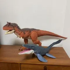 マテル　スーパービックサイズ　カルノタサウルス モササウル　恐竜　ジュラシック