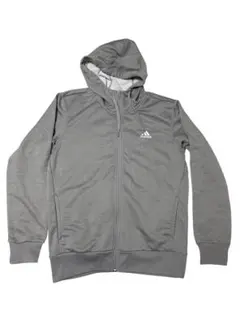 【adidas】 グレー フルジップパーカー