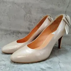 ランバン　グリッター　ラメ　シャンパンベージュ　パンプス　ハイヒール　23.5