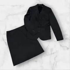 現行　美品✨les mues スーツ　ブラック 9号　M プレミアムウォッシュ