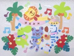 壁面飾り　夏　7月8月　海　動物