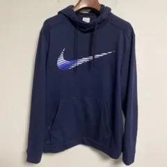 Nike ナイキ ネイビー フード付きミニ裏毛パーカートレーナー XXL