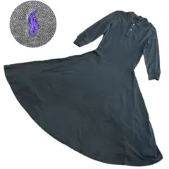 【美品】ラルフローレン 希少 襟付きシャツワンピース フレア 鹿の子