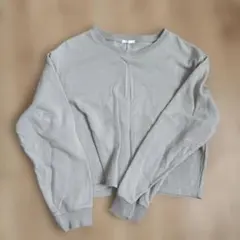 GUベージュクロップド スウェット