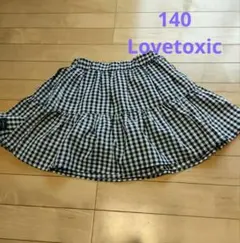ラブトキシック チェック柄 フレアスカート 140cm