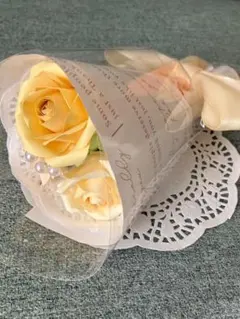 ミニブーケ プチギフト ライトブルー　ラッピング付き