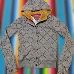 TOMMY GIRL★トミーガール★総柄パーカー★グレー★形が抜群に良い！