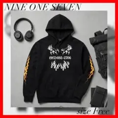 NINE ONE SEVEN✨ブラック　パーカー　ナインワンセブン