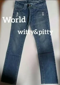 WORLD Witty&pitty　ストレート デニム　ジーンズ　y2k　平成のサムネイル