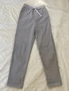 【美品】GU ストライプ スリムフィットパンツ