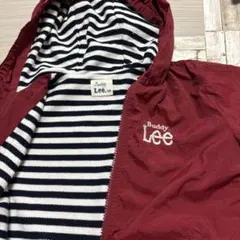 Buddy Lee ナイロンジャケット　小豆色　ボーダー　フード付き
