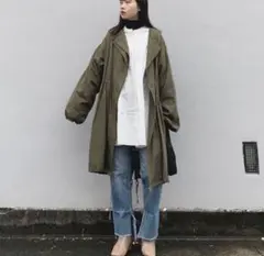 【即日発送】カスタネ kastane 18AW ミリタリーガスコート カーキ