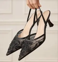 刺繍入り ミュール ZARA風