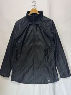 adidas アディダス ナイロンジャケット ロゴ刺繍 ブラックOT