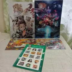 劇場版鬼滅の刃　無限列車編◆5点セット◆クリアファイル イラストカード シール