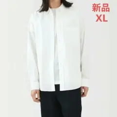 新品　無印良品　XL 紳士　洗いざらしオックスボタンダウン長袖シャツ