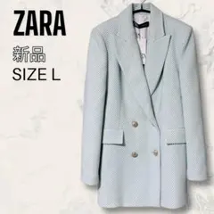 【新品】 ZARA ゴールド ボタン ダブルブレスト テーラード ジャケット