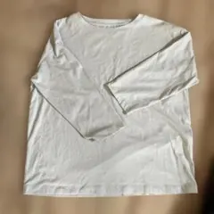 無印良品　天竺編みポートネック七分袖Tシャツ XL