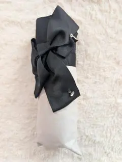 美品 LANVIN en Bleu 折りたたみ傘 晴雨兼用 リボン