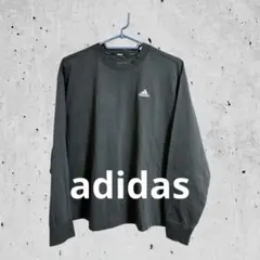 adidas ロングTシャツ スエット メンズLサイズ ブラック