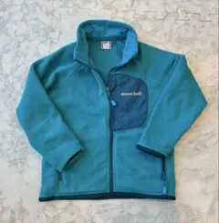 montbell フリースジャケット 100cm ターコイズ
