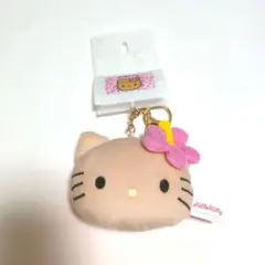 ハローキティ　日焼け　ヒョウ柄　レオパード　マスコットキーホルダー
