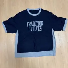 スウェT(5分袖)(カラーブロック)(ユニセックス) GU