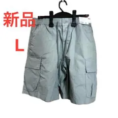 新品 UNIQLO C ユニクロ ワイドフィットカーゴショーツ グリーン　L